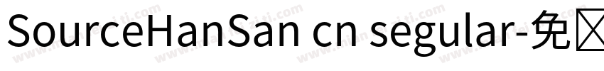 SourceHanSan cn segular字体转换